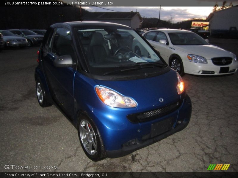 Blue Metallic / Design Black 2008 Smart fortwo passion coupe