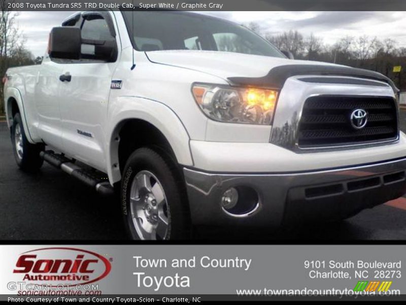 Super White / Graphite Gray 2008 Toyota Tundra SR5 TRD Double Cab