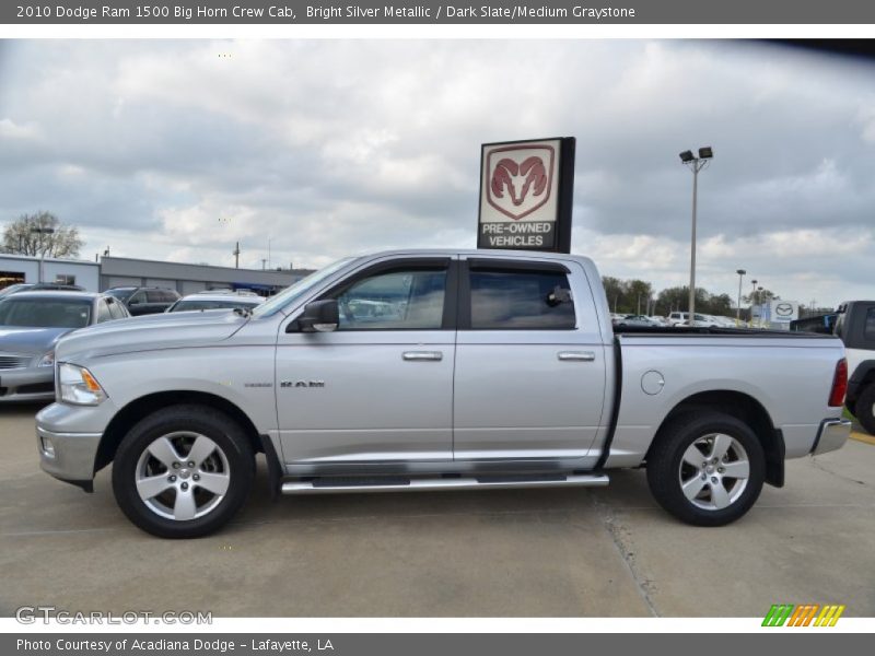 Bright Silver Metallic / Dark Slate/Medium Graystone 2010 Dodge Ram 1500 Big Horn Crew Cab