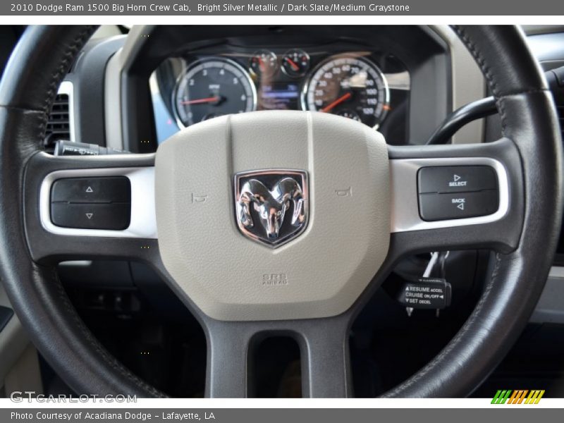 Bright Silver Metallic / Dark Slate/Medium Graystone 2010 Dodge Ram 1500 Big Horn Crew Cab