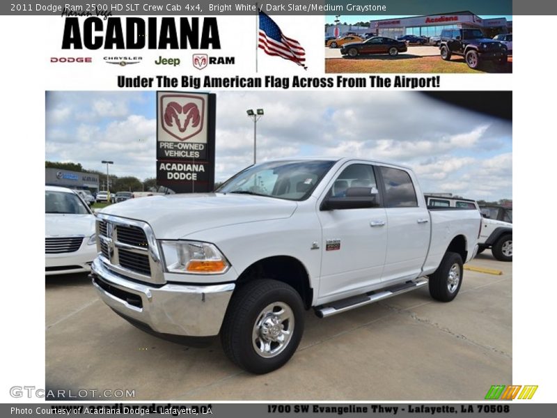 Bright White / Dark Slate/Medium Graystone 2011 Dodge Ram 2500 HD SLT Crew Cab 4x4