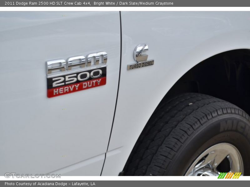 Bright White / Dark Slate/Medium Graystone 2011 Dodge Ram 2500 HD SLT Crew Cab 4x4