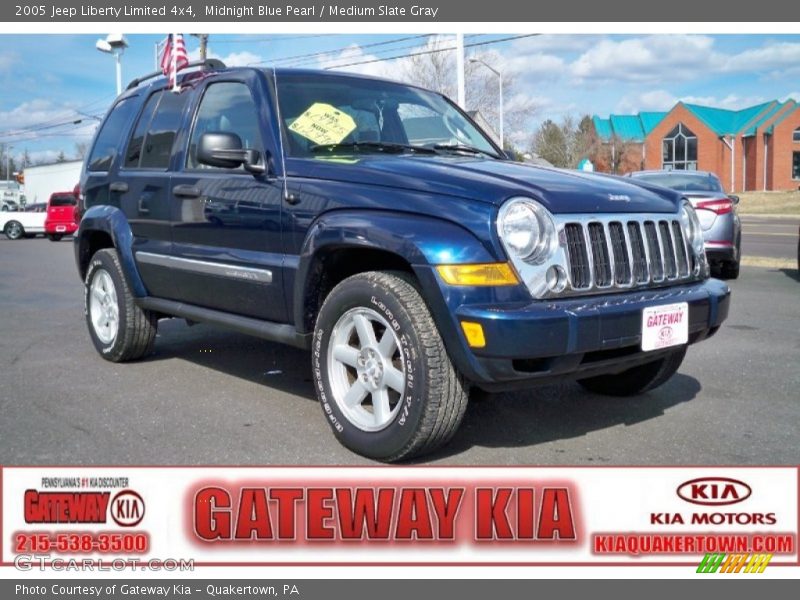 Midnight Blue Pearl / Medium Slate Gray 2005 Jeep Liberty Limited 4x4