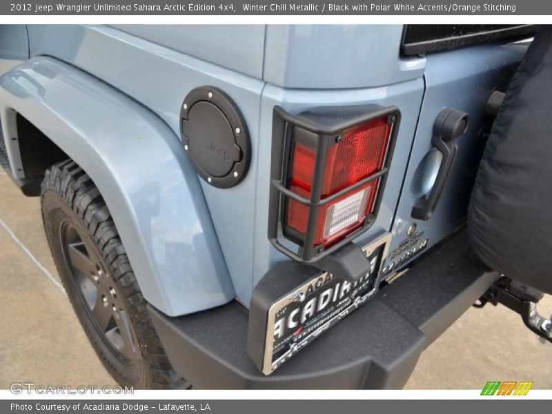Winter Chill Metallic / Black with Polar White Accents/Orange Stitching 2012 Jeep Wrangler Unlimited Sahara Arctic Edition 4x4