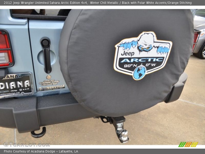 Winter Chill Metallic / Black with Polar White Accents/Orange Stitching 2012 Jeep Wrangler Unlimited Sahara Arctic Edition 4x4