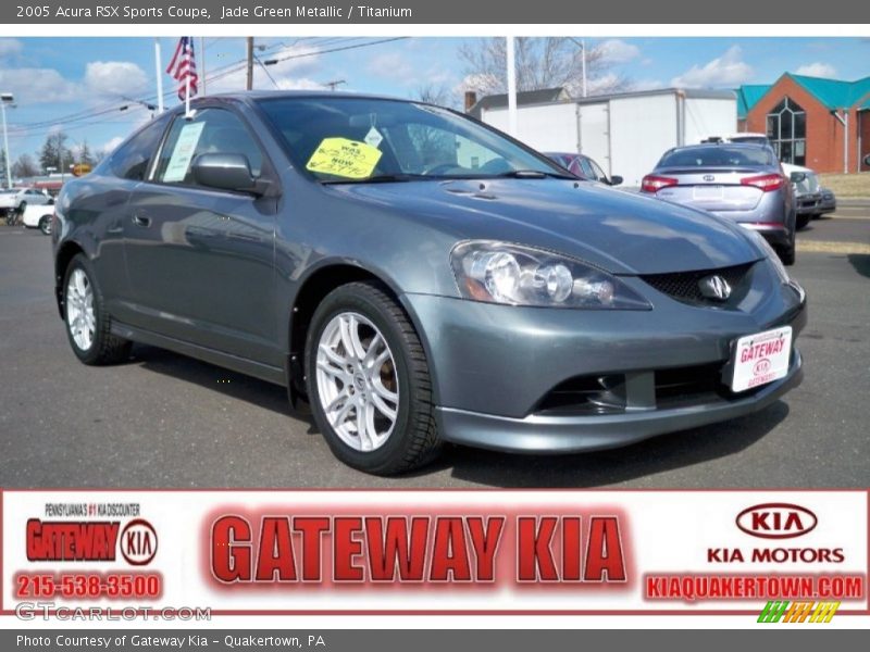 Jade Green Metallic / Titanium 2005 Acura RSX Sports Coupe