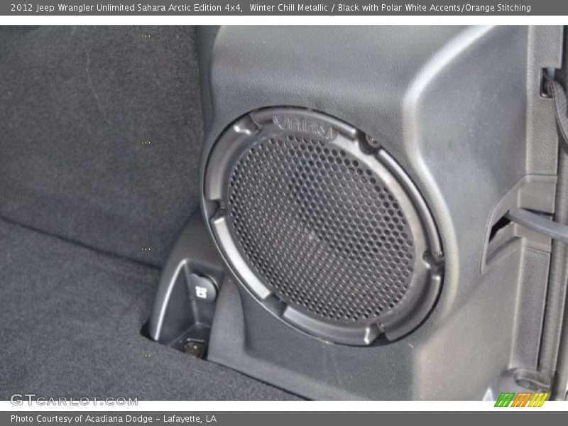 Winter Chill Metallic / Black with Polar White Accents/Orange Stitching 2012 Jeep Wrangler Unlimited Sahara Arctic Edition 4x4