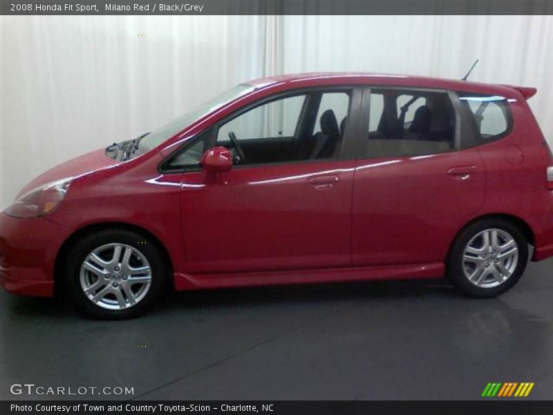 Milano Red / Black/Grey 2008 Honda Fit Sport