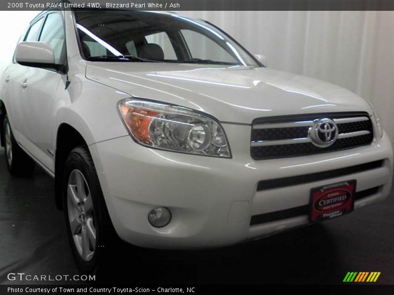 Blizzard Pearl White / Ash 2008 Toyota RAV4 Limited 4WD