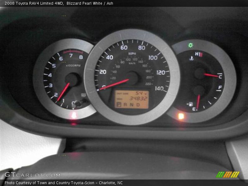 Blizzard Pearl White / Ash 2008 Toyota RAV4 Limited 4WD