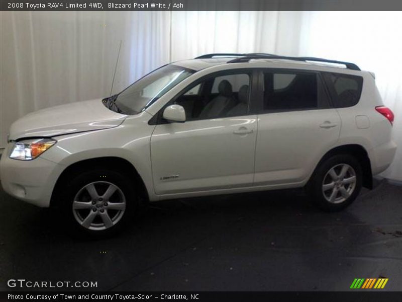 Blizzard Pearl White / Ash 2008 Toyota RAV4 Limited 4WD