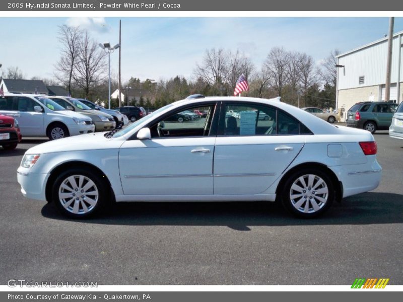 Powder White Pearl / Cocoa 2009 Hyundai Sonata Limited