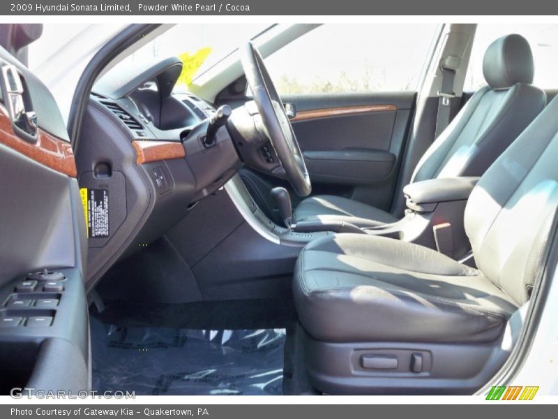 Powder White Pearl / Cocoa 2009 Hyundai Sonata Limited