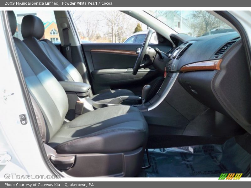 Powder White Pearl / Cocoa 2009 Hyundai Sonata Limited