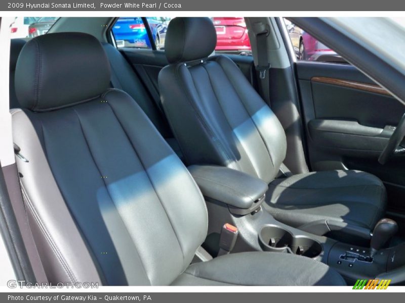 Powder White Pearl / Cocoa 2009 Hyundai Sonata Limited