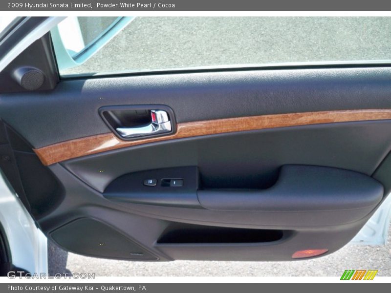 Powder White Pearl / Cocoa 2009 Hyundai Sonata Limited
