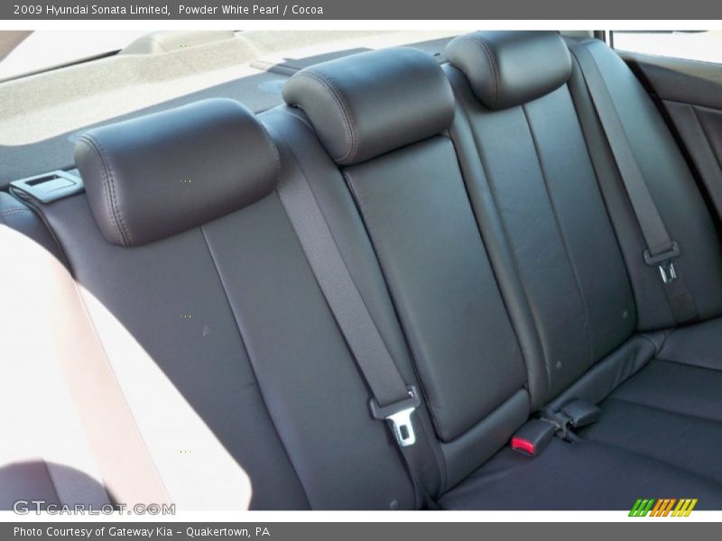 Powder White Pearl / Cocoa 2009 Hyundai Sonata Limited