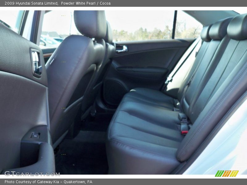 Powder White Pearl / Cocoa 2009 Hyundai Sonata Limited
