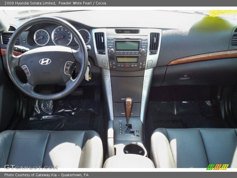 Powder White Pearl / Cocoa 2009 Hyundai Sonata Limited