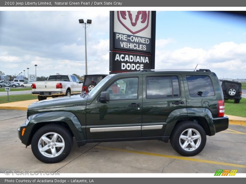Natural Green Pearl / Dark Slate Gray 2010 Jeep Liberty Limited