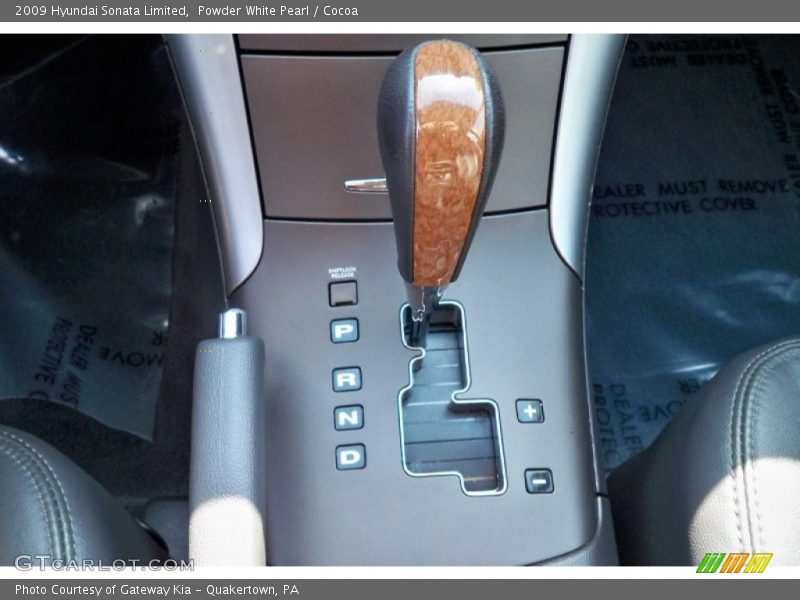 Powder White Pearl / Cocoa 2009 Hyundai Sonata Limited
