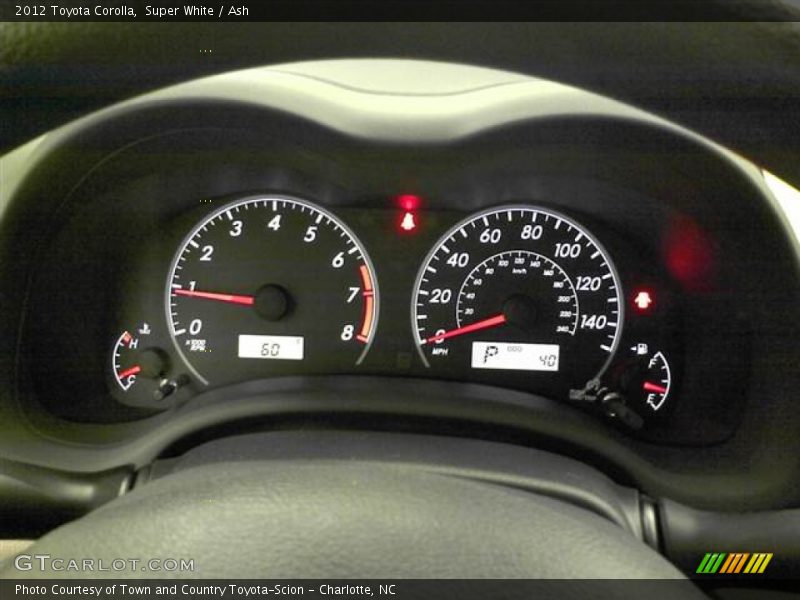 Super White / Ash 2012 Toyota Corolla