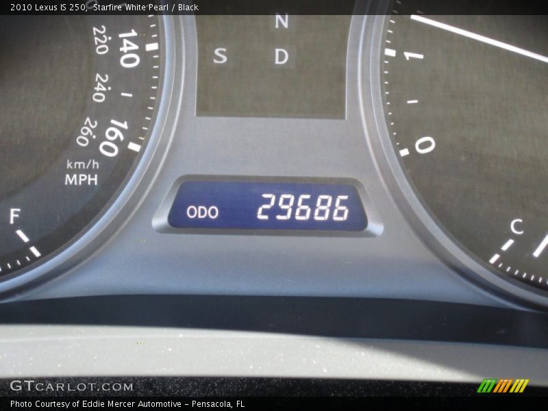 Starfire White Pearl / Black 2010 Lexus IS 250
