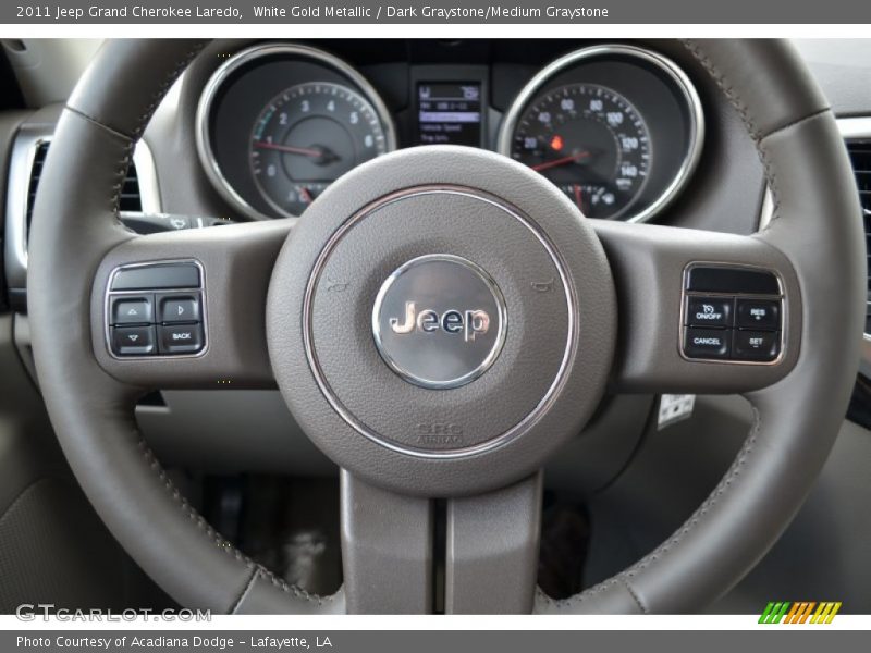 White Gold Metallic / Dark Graystone/Medium Graystone 2011 Jeep Grand Cherokee Laredo