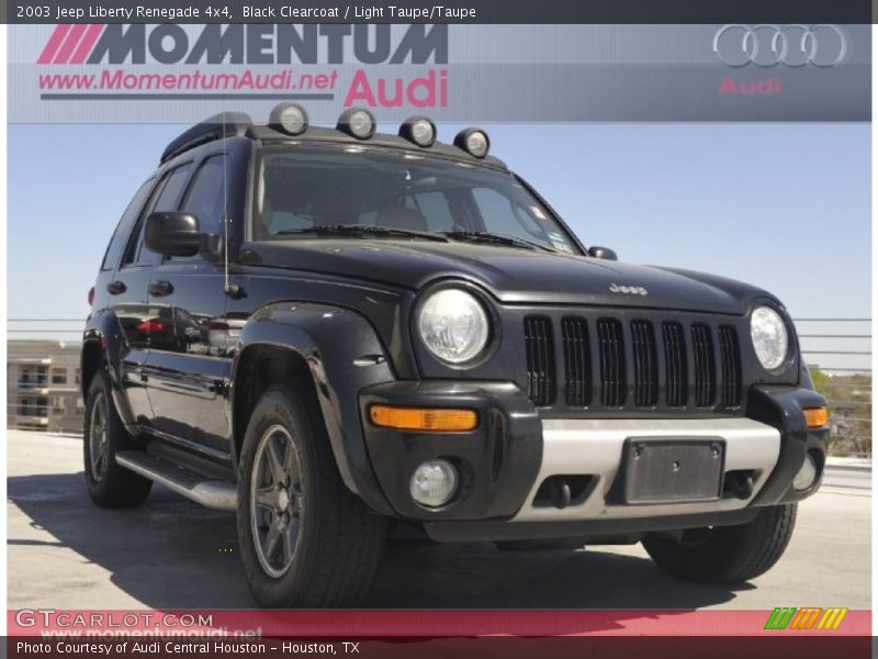 Black Clearcoat / Light Taupe/Taupe 2003 Jeep Liberty Renegade 4x4