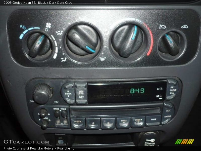 Black / Dark Slate Gray 2003 Dodge Neon SE