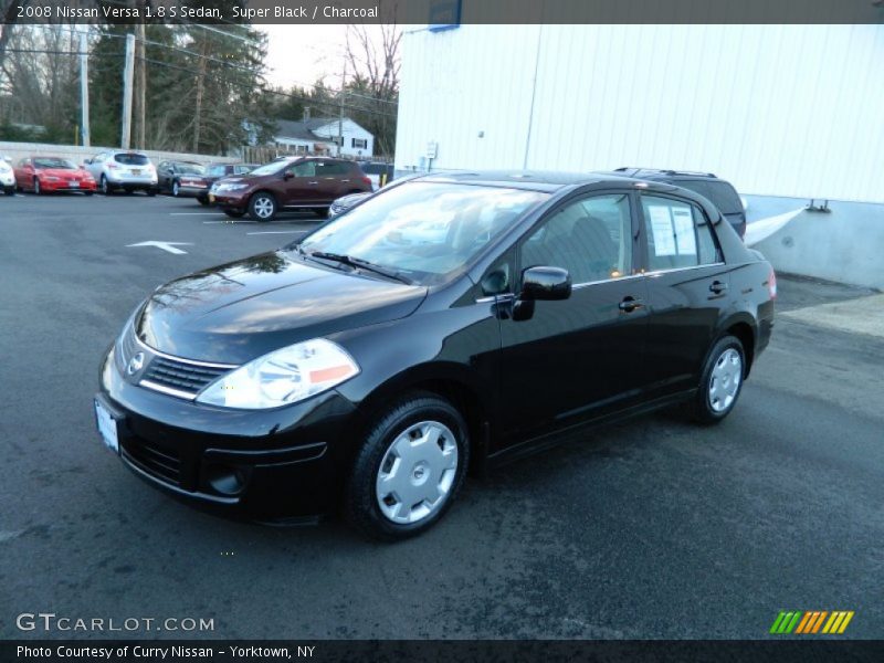 Super Black / Charcoal 2008 Nissan Versa 1.8 S Sedan