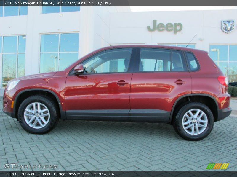 Wild Cherry Metallic / Clay Gray 2011 Volkswagen Tiguan SE