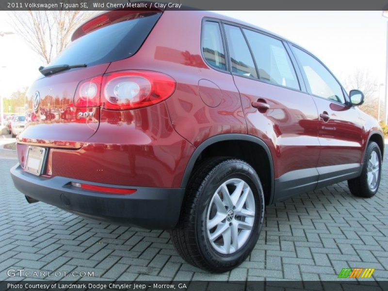 Wild Cherry Metallic / Clay Gray 2011 Volkswagen Tiguan SE