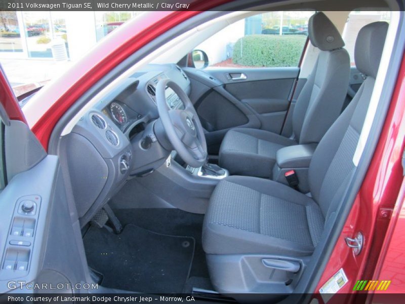Wild Cherry Metallic / Clay Gray 2011 Volkswagen Tiguan SE