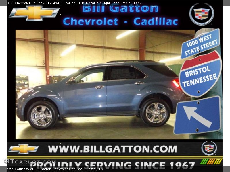 Twilight Blue Metallic / Light Titanium/Jet Black 2012 Chevrolet Equinox LTZ AWD