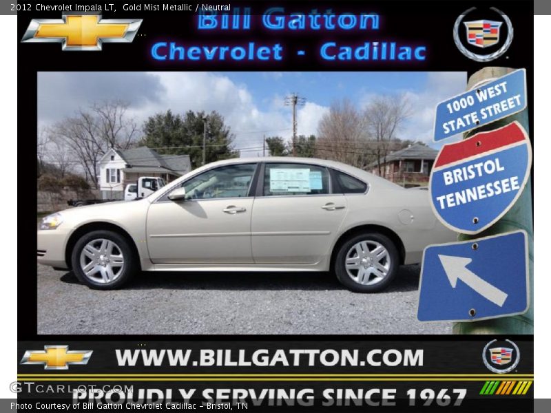 Gold Mist Metallic / Neutral 2012 Chevrolet Impala LT