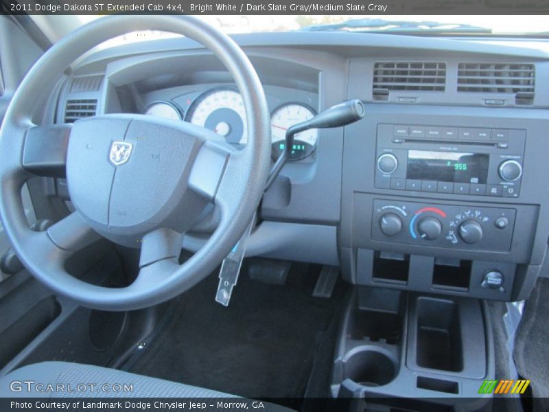 Bright White / Dark Slate Gray/Medium Slate Gray 2011 Dodge Dakota ST Extended Cab 4x4