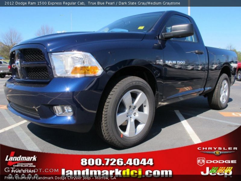 True Blue Pearl / Dark Slate Gray/Medium Graystone 2012 Dodge Ram 1500 Express Regular Cab