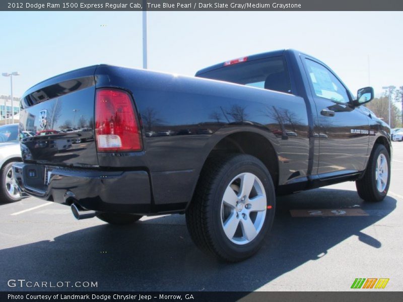 True Blue Pearl / Dark Slate Gray/Medium Graystone 2012 Dodge Ram 1500 Express Regular Cab