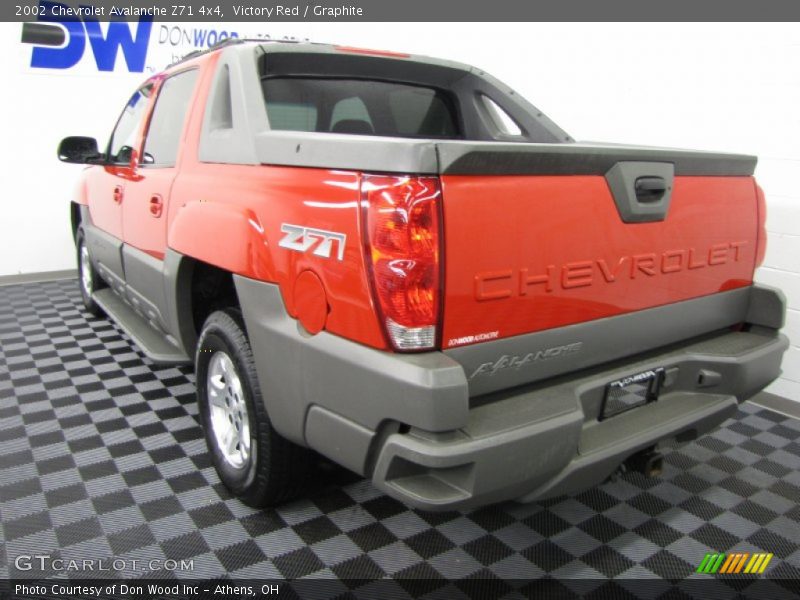 Victory Red / Graphite 2002 Chevrolet Avalanche Z71 4x4