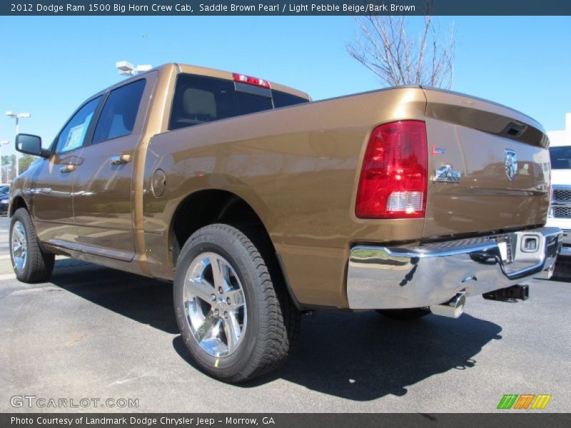 Saddle Brown Pearl / Light Pebble Beige/Bark Brown 2012 Dodge Ram 1500 Big Horn Crew Cab