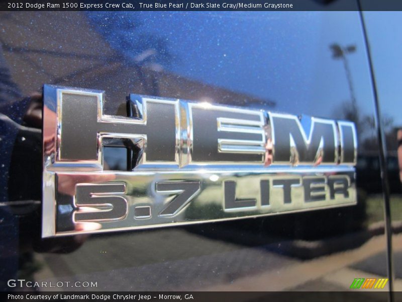 True Blue Pearl / Dark Slate Gray/Medium Graystone 2012 Dodge Ram 1500 Express Crew Cab