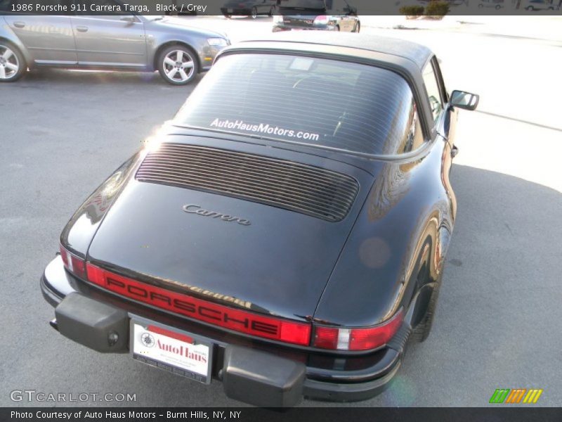 Black / Grey 1986 Porsche 911 Carrera Targa