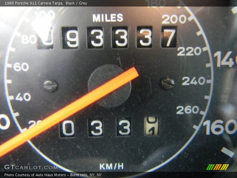 Black / Grey 1986 Porsche 911 Carrera Targa