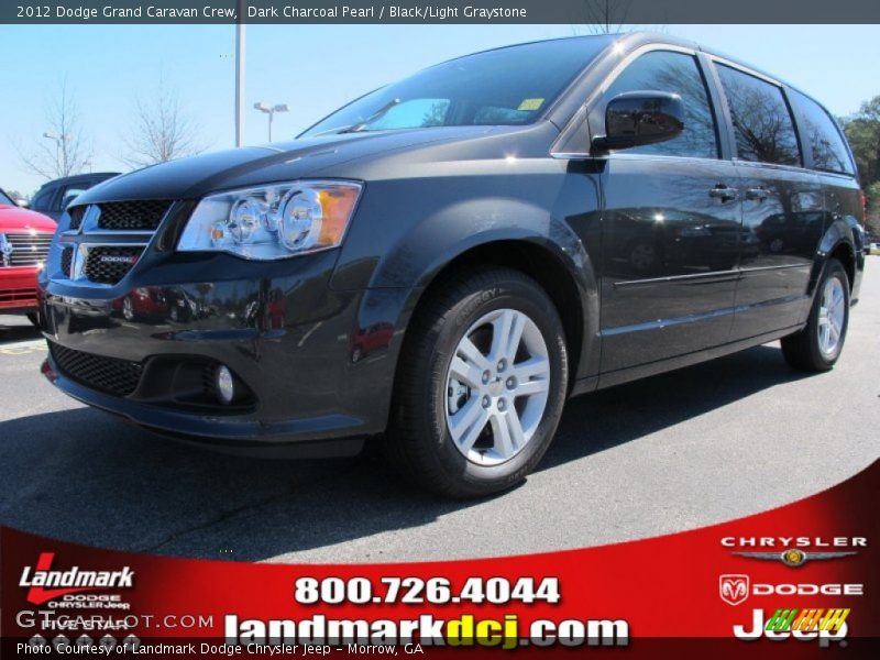 Dark Charcoal Pearl / Black/Light Graystone 2012 Dodge Grand Caravan Crew
