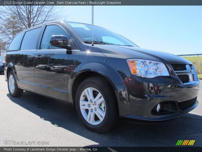 Dark Charcoal Pearl / Black/Light Graystone 2012 Dodge Grand Caravan Crew