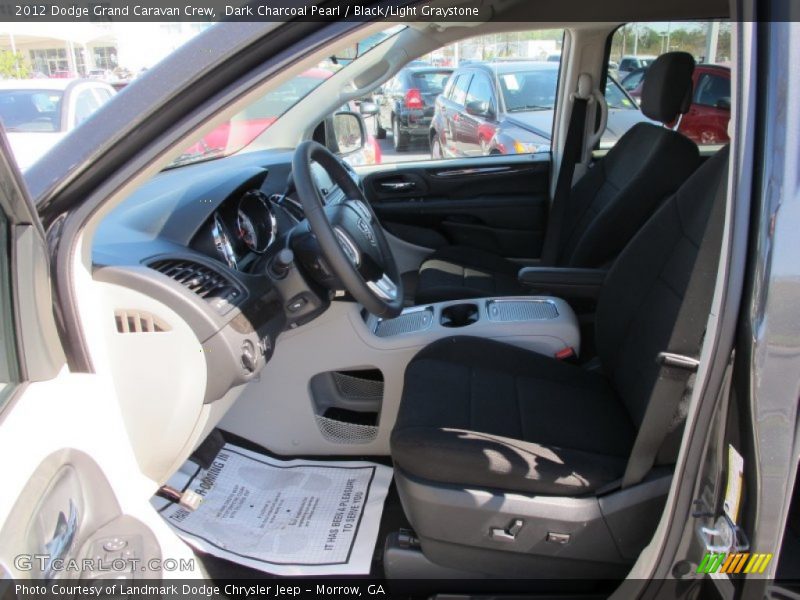 Dark Charcoal Pearl / Black/Light Graystone 2012 Dodge Grand Caravan Crew