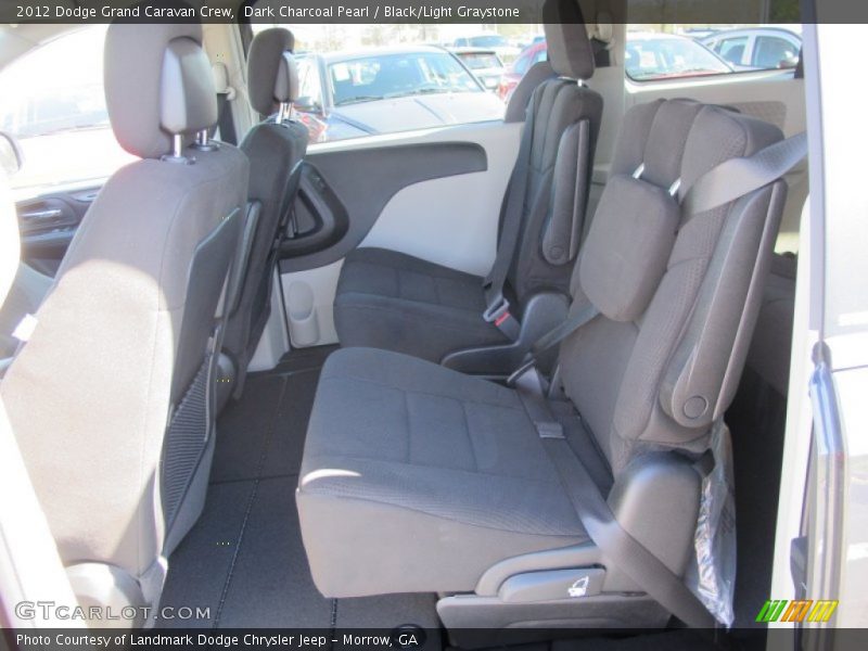 Dark Charcoal Pearl / Black/Light Graystone 2012 Dodge Grand Caravan Crew