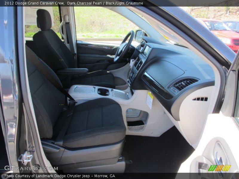 Dark Charcoal Pearl / Black/Light Graystone 2012 Dodge Grand Caravan Crew