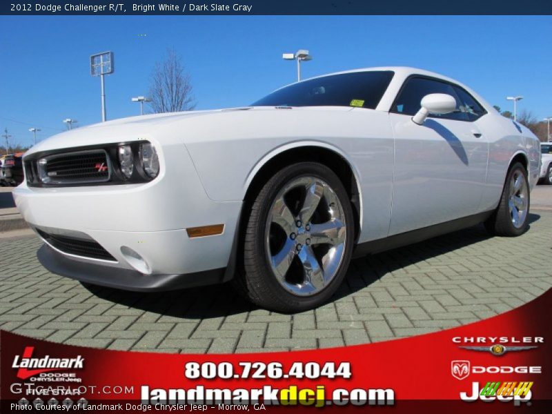 Bright White / Dark Slate Gray 2012 Dodge Challenger R/T